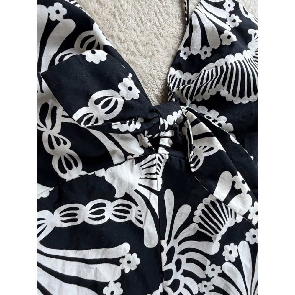 Banana Republic‎ strapy Shell Print Maxi Dress V-Neck Tie Front Slit size 6 - Picture 4 of 16